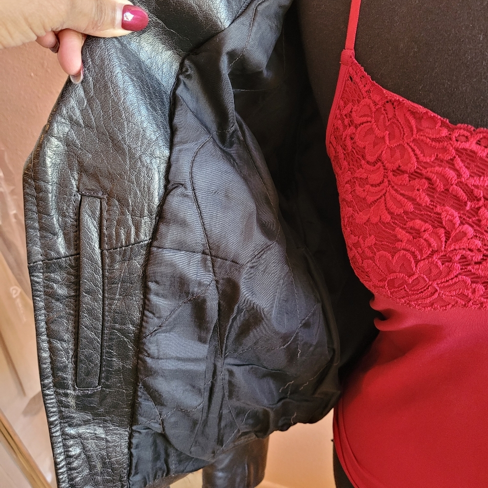 Leather Motorcycle Jacket - Picture 6 of 11